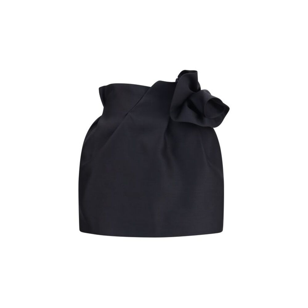 Magda Butrym Women Wool And Silk Mini Skirt With Floral Details